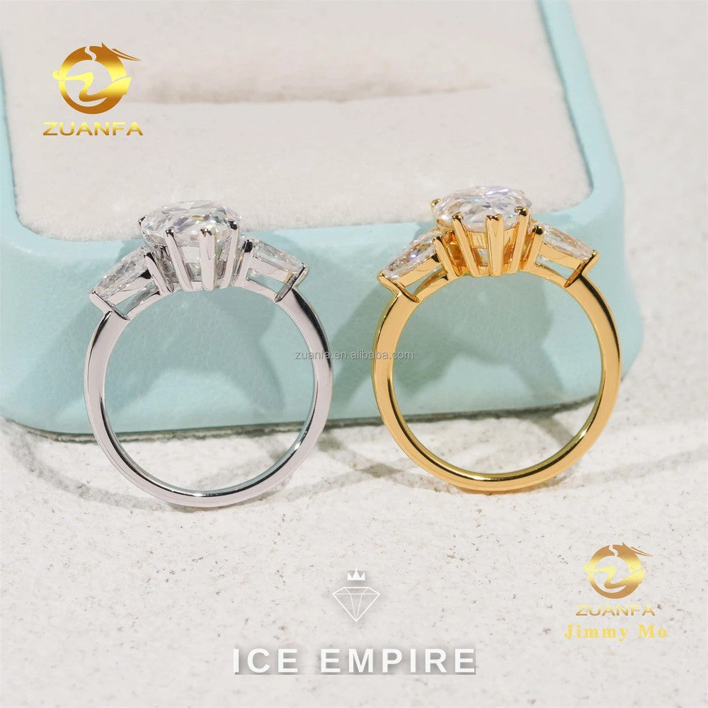 Iced Out 14K Gold Lab Grown Diamond Ring