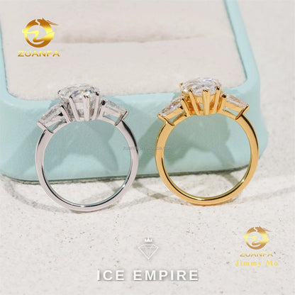 Iced Out 14K Gold Lab Grown Diamond Ring