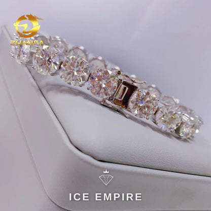 Iced Out Rose Gold Plated Moissanite Cuban Chain