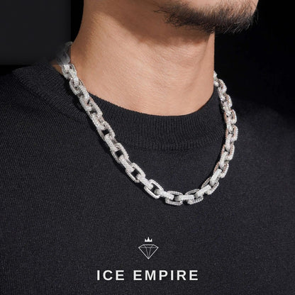 Iced Out Rose Gold Plated Moissanite Cuban Chain