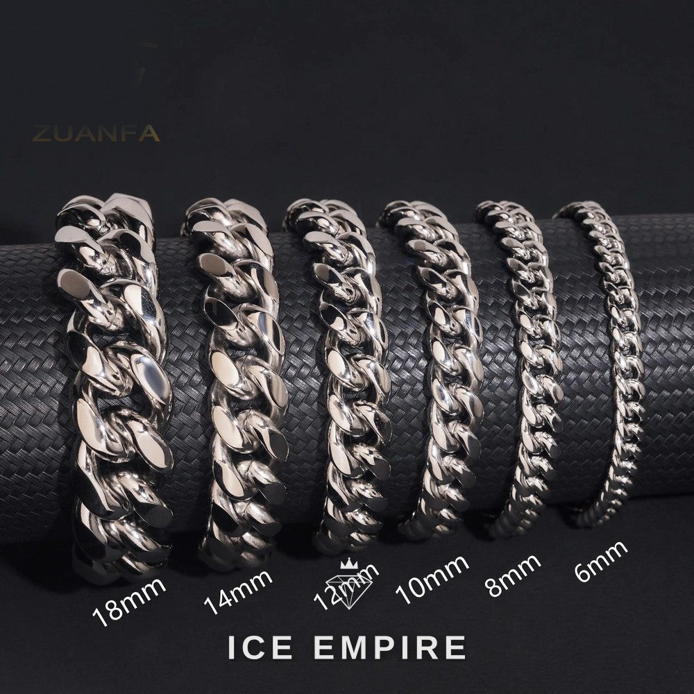Iced Out Gold Plated Moissanite Cuban Chain