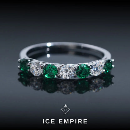Iced Out 925 Silver Lab Grown Diamond Engagement Ring