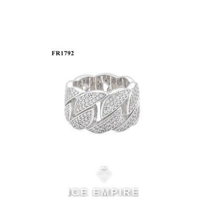 Iced Out 925 Silver Moissanite Ring