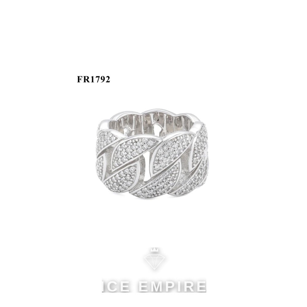 Iced Out 925 Silver Moissanite Ring