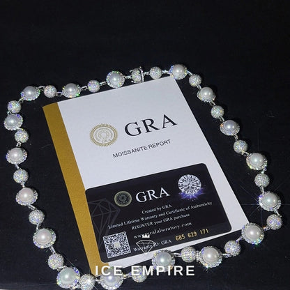 Iced Out Rose Gold Plated Moissanite Cuban Chain
