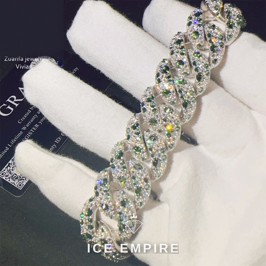 Iced Out Rose Gold Plated Moissanite Cuban Chain