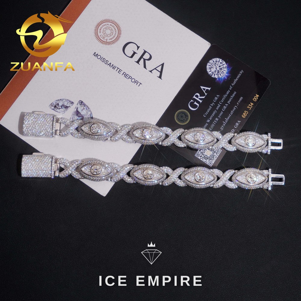 Iced Out Rose Gold Plated Moissanite Cuban Chain