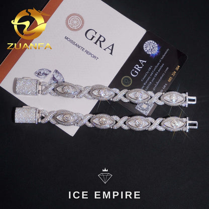 Iced Out Rose Gold Plated Moissanite Cuban Chain