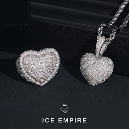 Iced Out Baguette 925 Silver Pendant