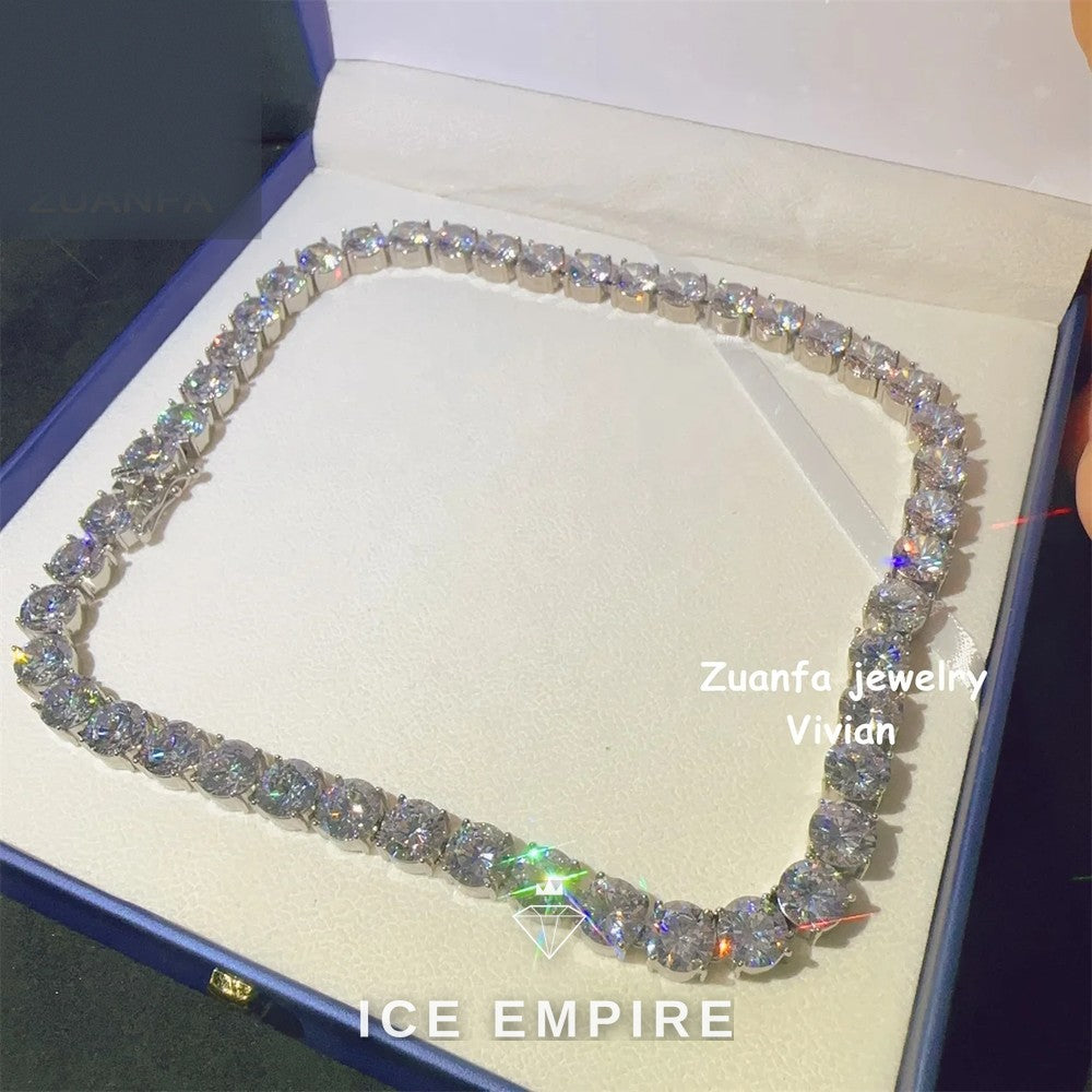 Iced Out 925 Silver Cuban Chain