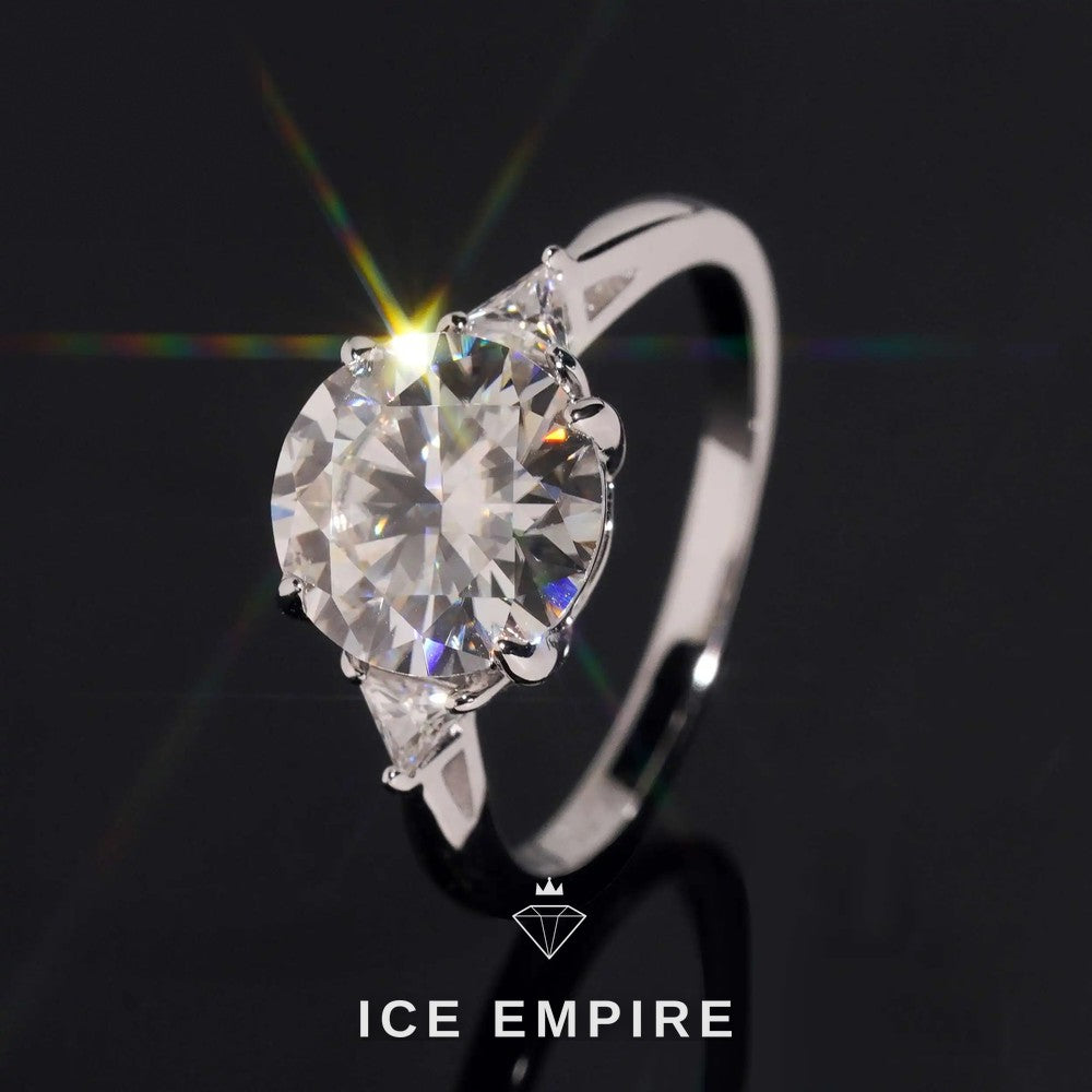 Iced Out Gold Plated Moissanite Wedding Band