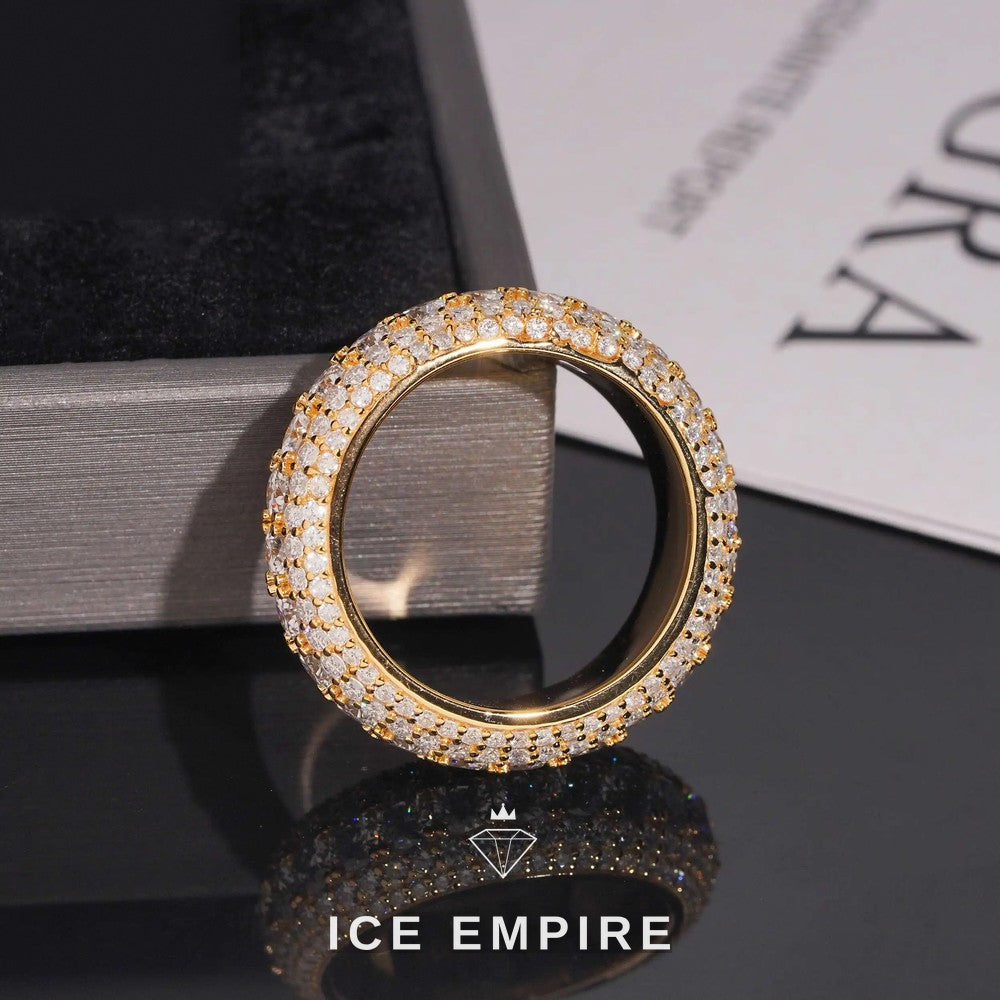 Iced Out 925 Silver Moissanite Ring