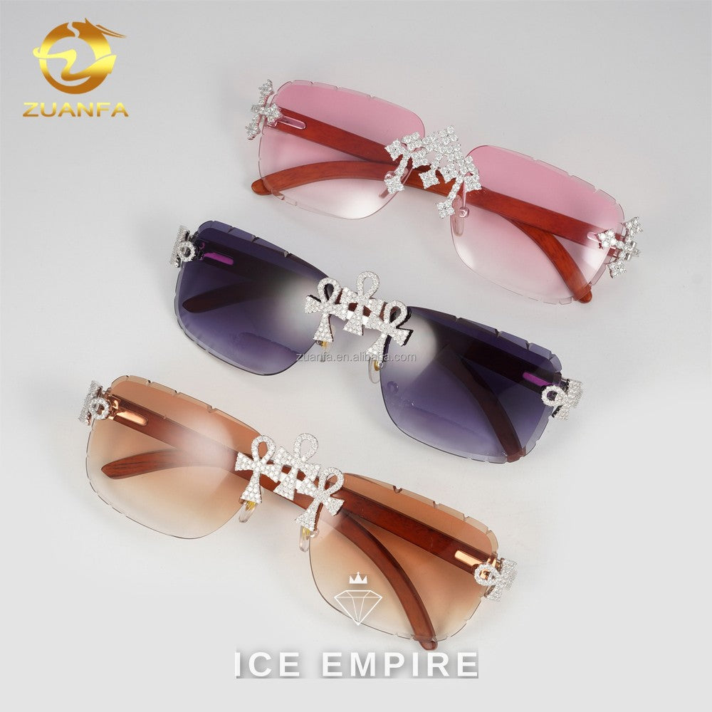 Iced Out 925 Silver Moissanite Glasses