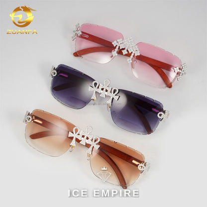 Iced Out 925 Silver Moissanite Glasses