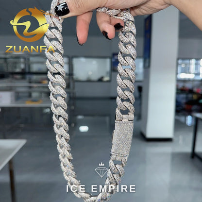 Iced Out Rose Gold Plated Moissanite Cuban Chain