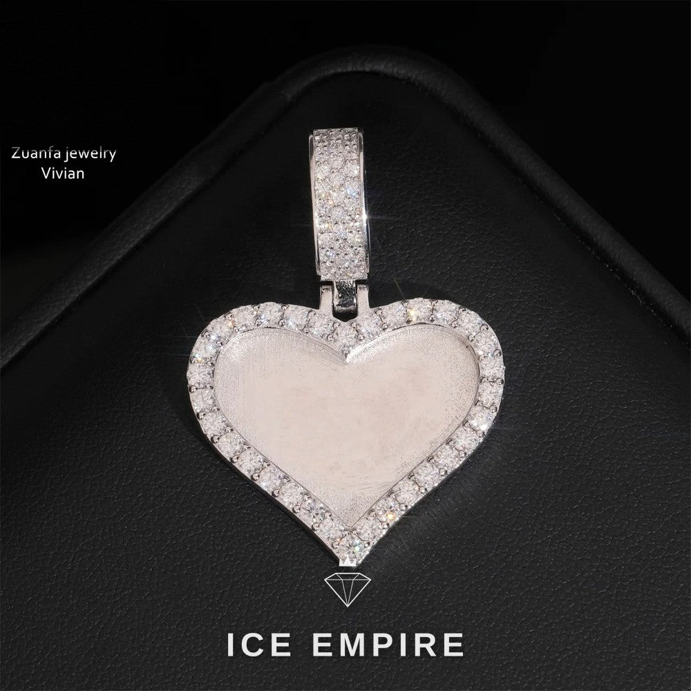 Iced Out Cross 925 Silver Moissanite Pendant
