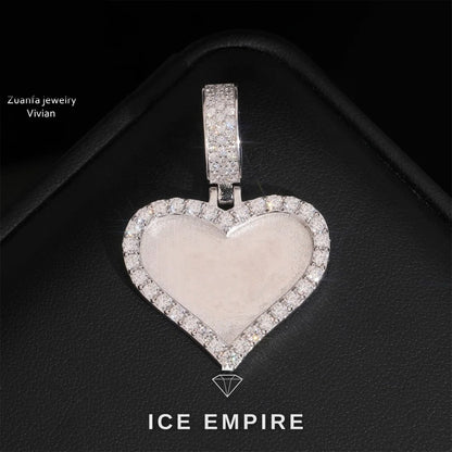 Iced Out Cross 925 Silver Moissanite Pendant