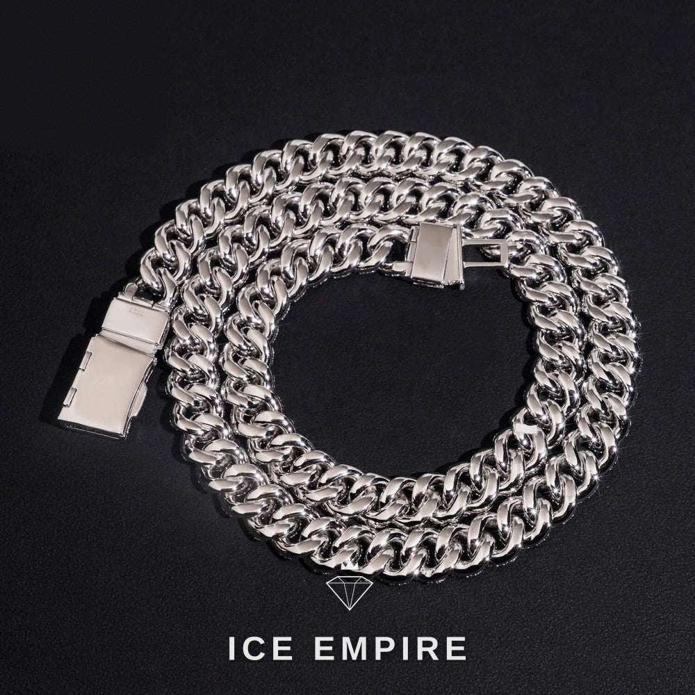 Iced Out Rose Gold Plated Moissanite Cuban Chain
