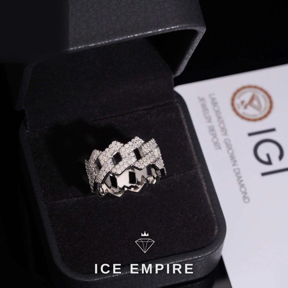Iced Out 925 Silver Lab Grown Diamond Cuban Chain