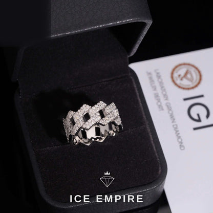 Iced Out 925 Silver Lab Grown Diamond Cuban Chain