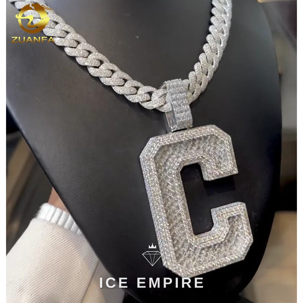Iced Out 925 Silver Moissanite Pendant