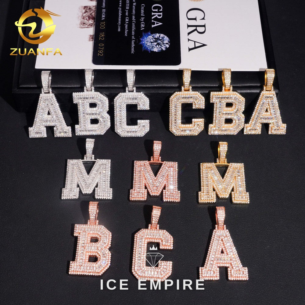 Iced Out Rose Gold Plated Moissanite Pendant