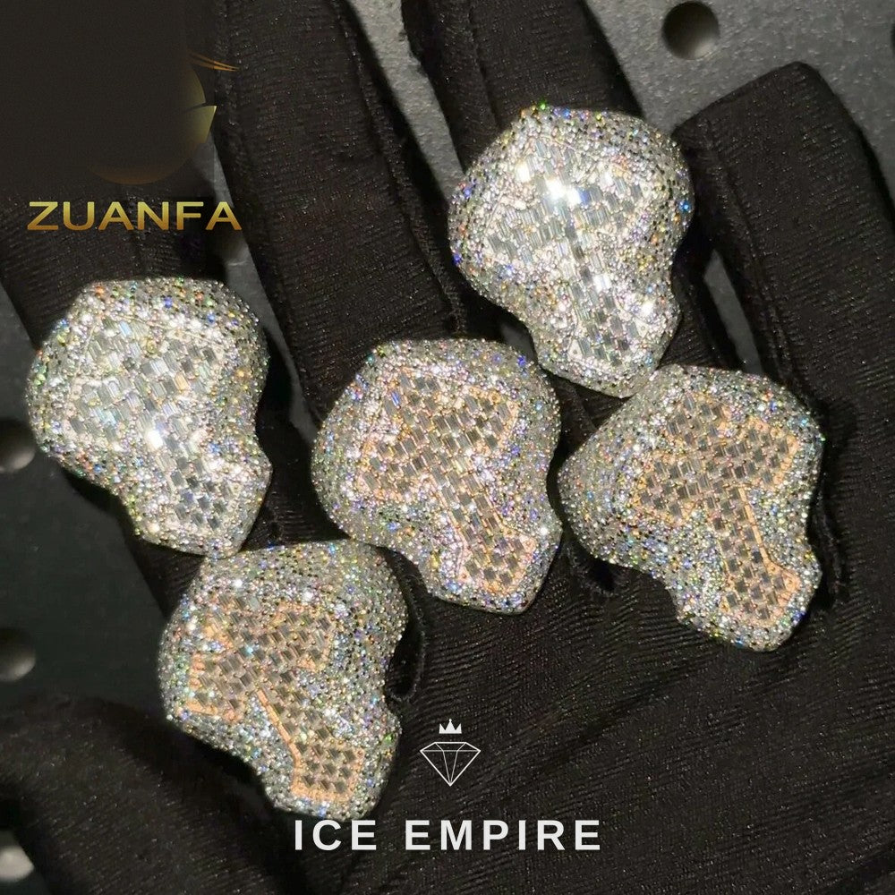 Iced Out Gold Plated Moissanite Ring