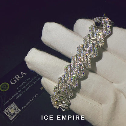 Iced Out Rose Gold Plated Moissanite Cuban Chain