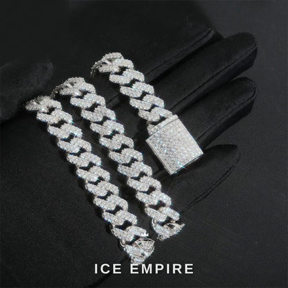 Iced Out Rose Gold Plated Moissanite Cuban Chain