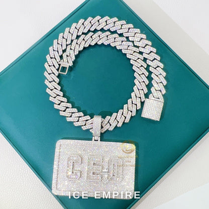 Iced Out 925 Silver Pendant