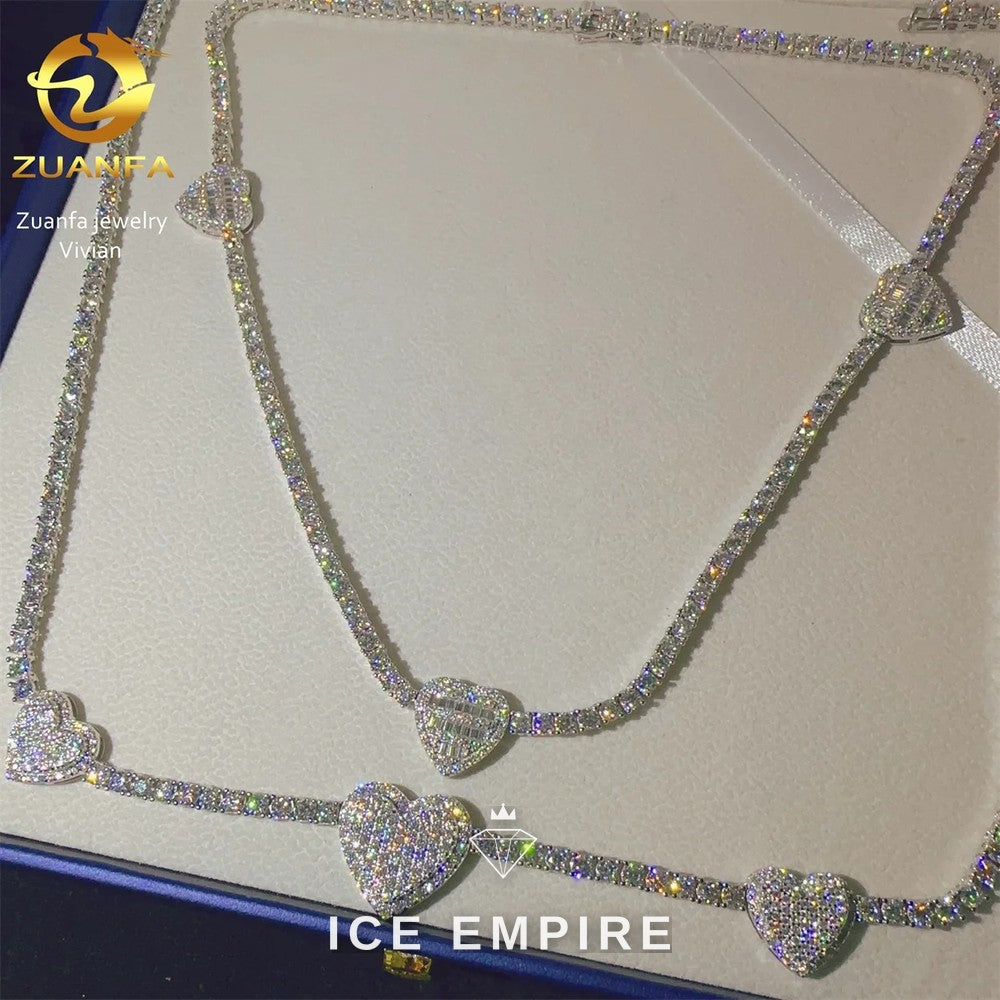 Iced Out Rose Gold Plated Moissanite Cuban Chain