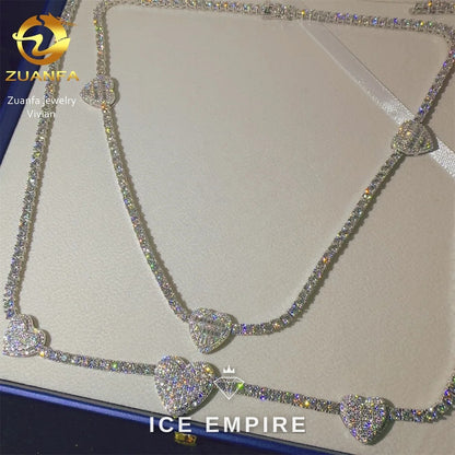 Iced Out Rose Gold Plated Moissanite Cuban Chain