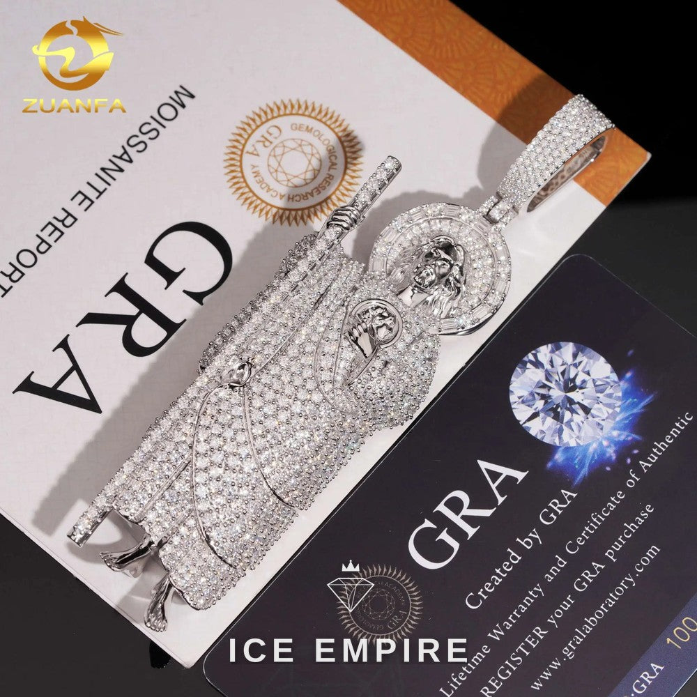 Iced Out Gold Plated Moissanite Pendant