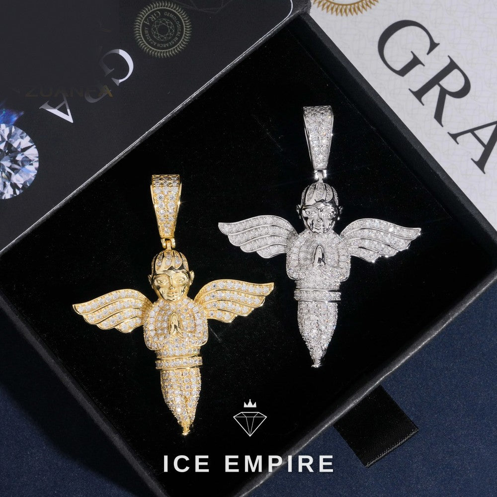 Iced Out Rose Gold Plated Moissanite Pendant