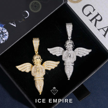 Iced Out Rose Gold Plated Moissanite Pendant
