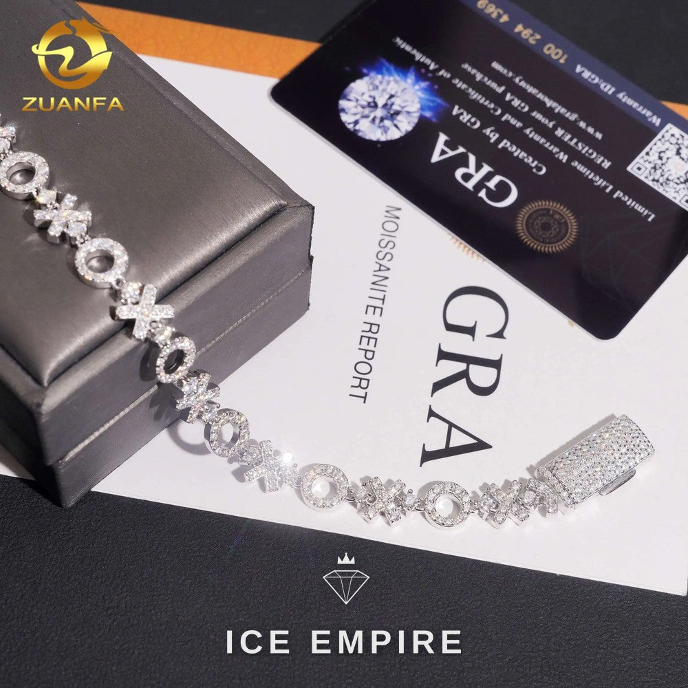 Iced Out 925 Silver Moissanite Cuban Chain