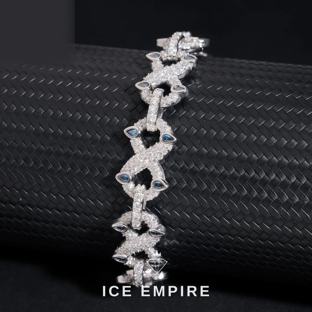Iced Out 925 Silver Moissanite Cuban Chain