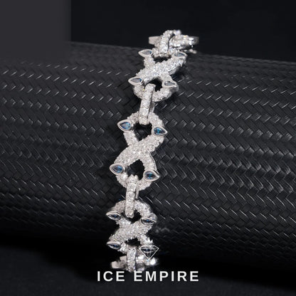Iced Out 925 Silver Moissanite Cuban Chain