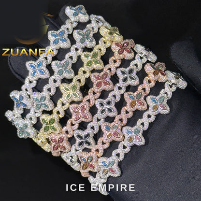 Iced Out Rose Gold Plated Moissanite Cuban Chain