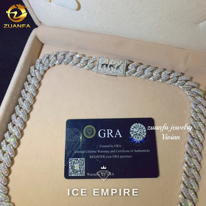 Iced Out Rose Gold Plated Moissanite Cuban Chain
