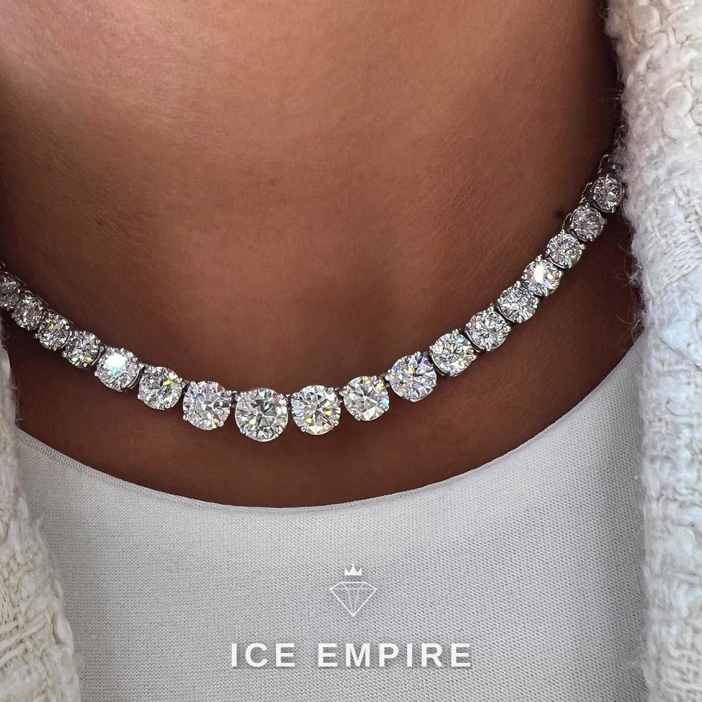 Iced Out 925 Silver Moissanite Cuban Chain