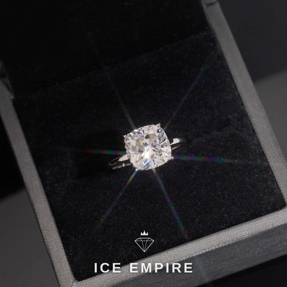 Iced Out Rose Gold Plated Moissanite Wedding Band