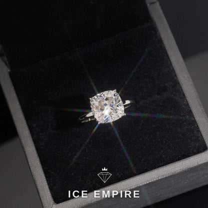 Iced Out Rose Gold Plated Moissanite Wedding Band
