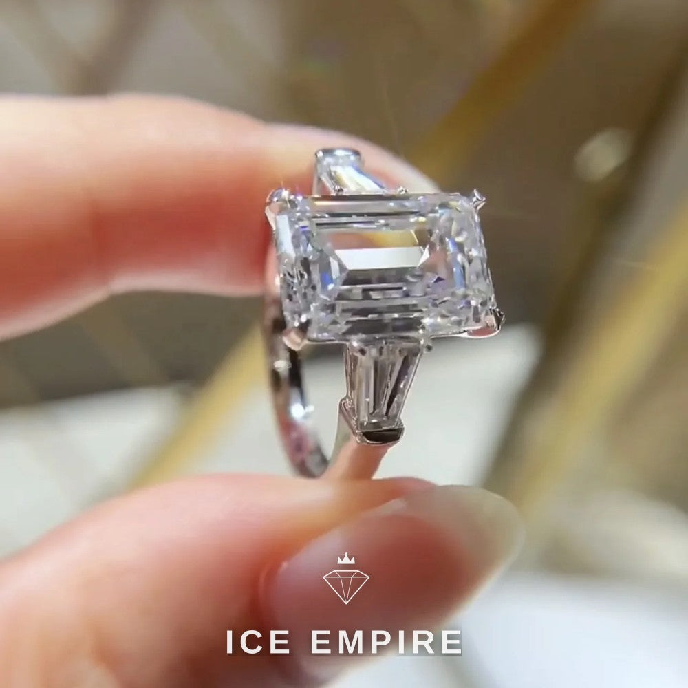 Iced Out Gold Plated Lab Grown Diamond Engagement Ring