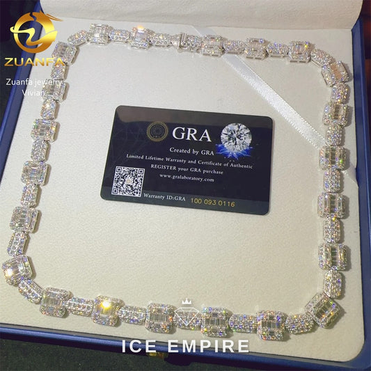 Iced Out Rose Gold Plated Moissanite Cuban Chain