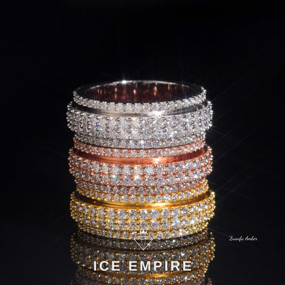 Iced Out Rose Gold Lab Grown Diamond Ring