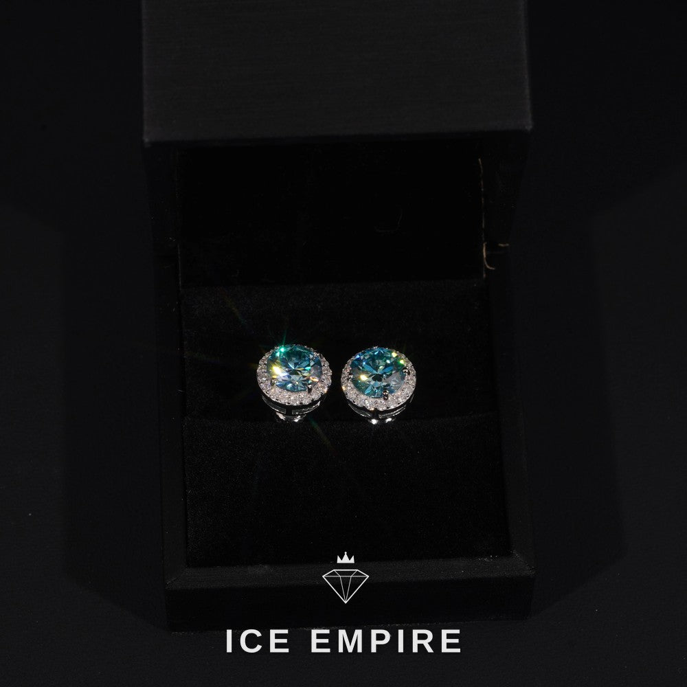 Iced Out 925 Silver Moissanite Earrings