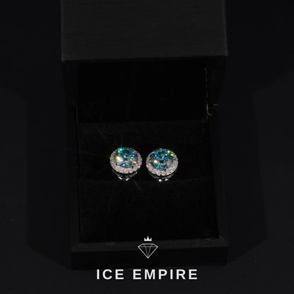 Iced Out 925 Silver Moissanite Earrings