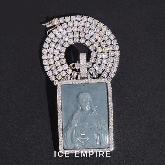 Iced Out Rose Gold Plated Moissanite Pendant