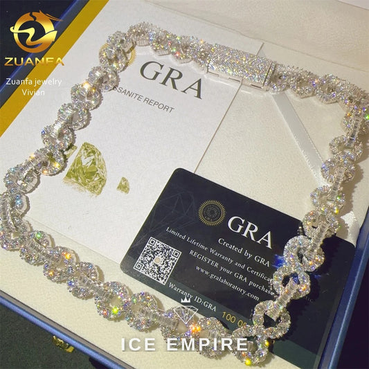 Iced Out Rose Gold Plated Moissanite Cuban Chain